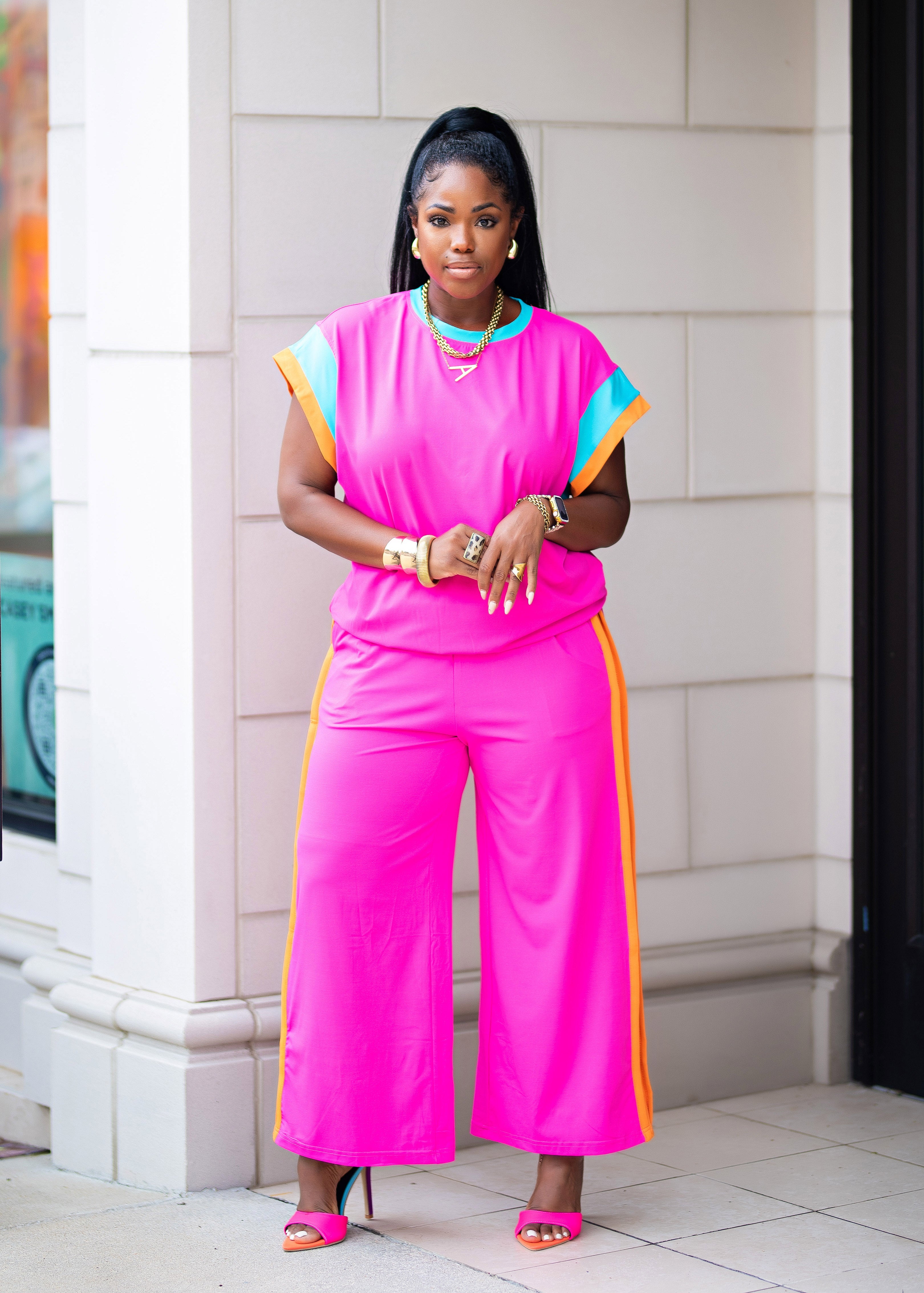 Amara | Peddle Pusher Set {Bright Pink} PLEASE READ DESCRIPTION AND NOTE SHIPPING TIME