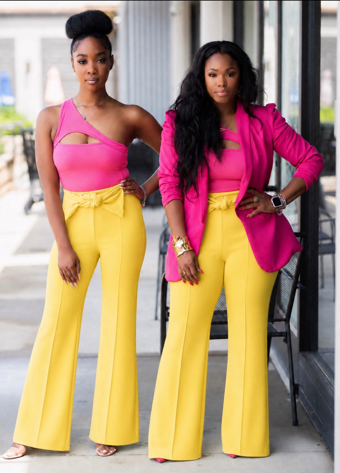 Nelle | Bow Front Pants {Lime} PLEASE READ DESCRIPTION