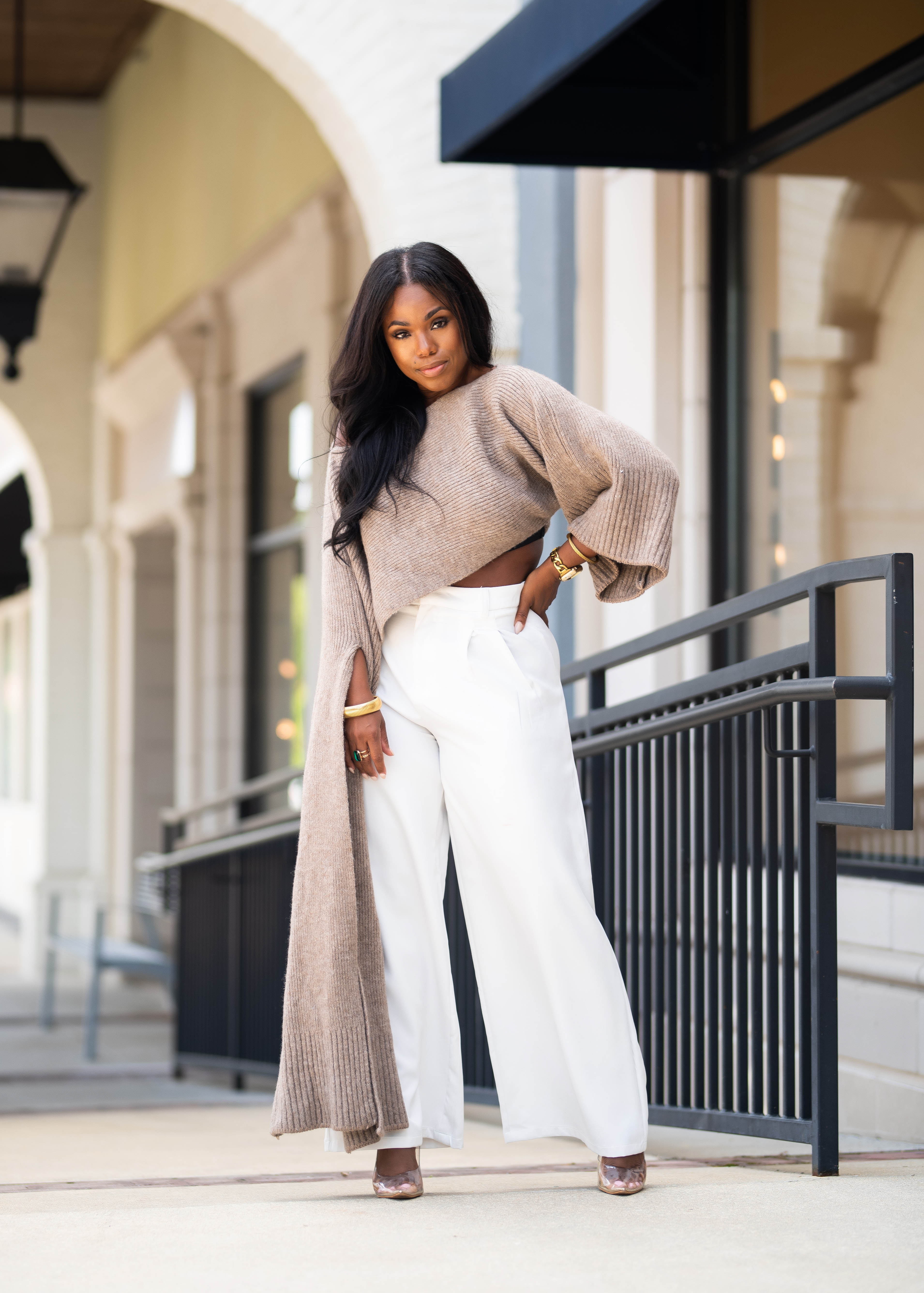 Joriah | Asymmetrical Crop Sweater {Taupe}| PREORDER PLEASE READ DESCRIPTION