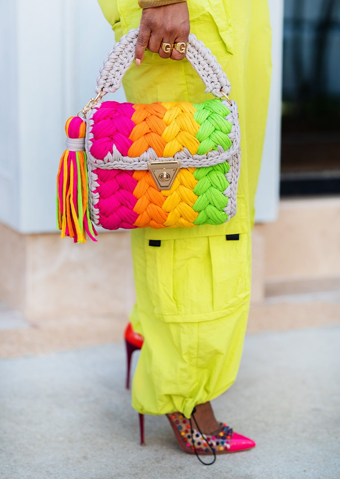Life of the Garden Party Woven Purse {Neon Love) PLEASE READ DESCRIPT