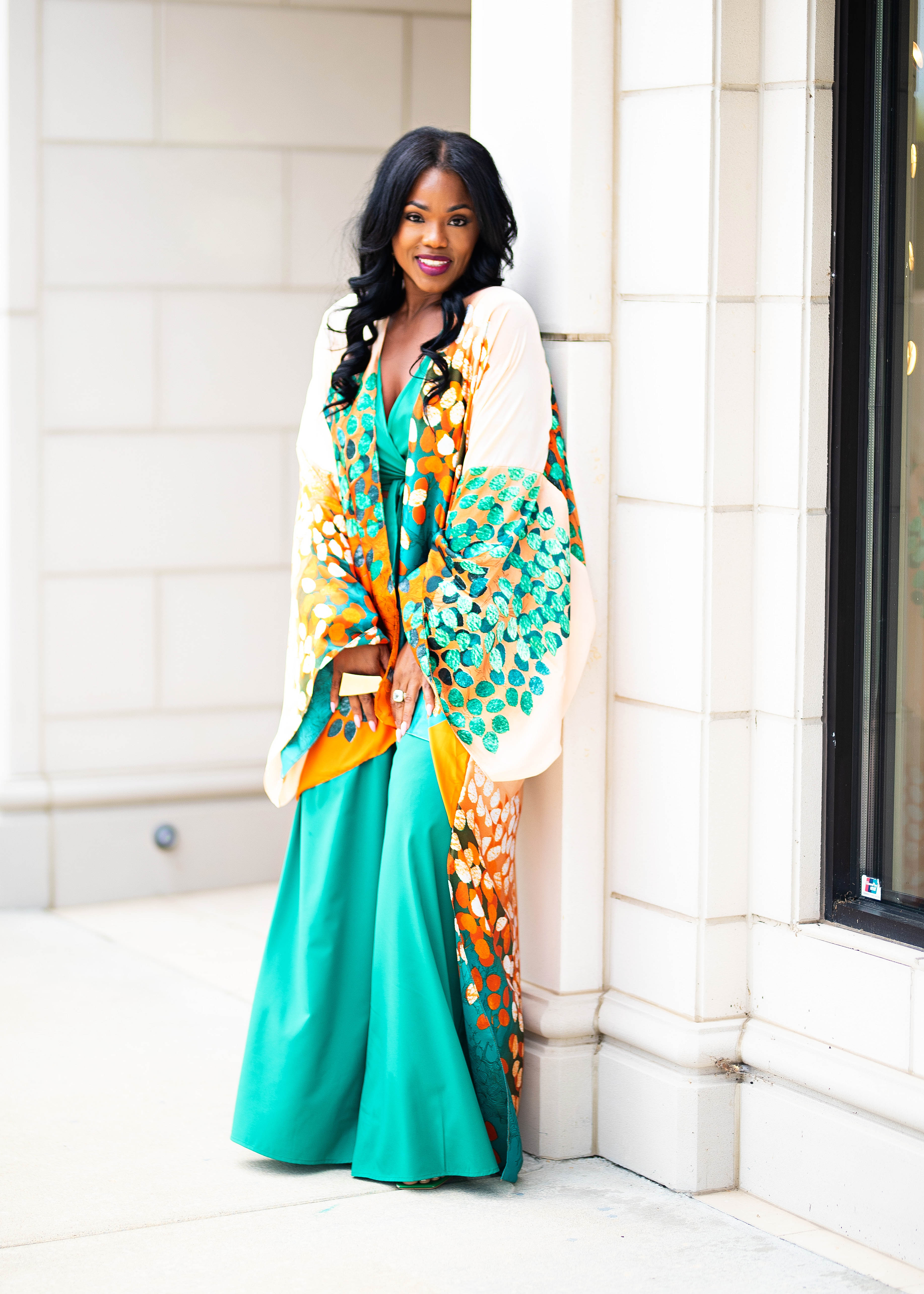 SAMAYA | Hi Lo Kimono {Peacock} PREORDER PLEASE READ DESCRIPTION