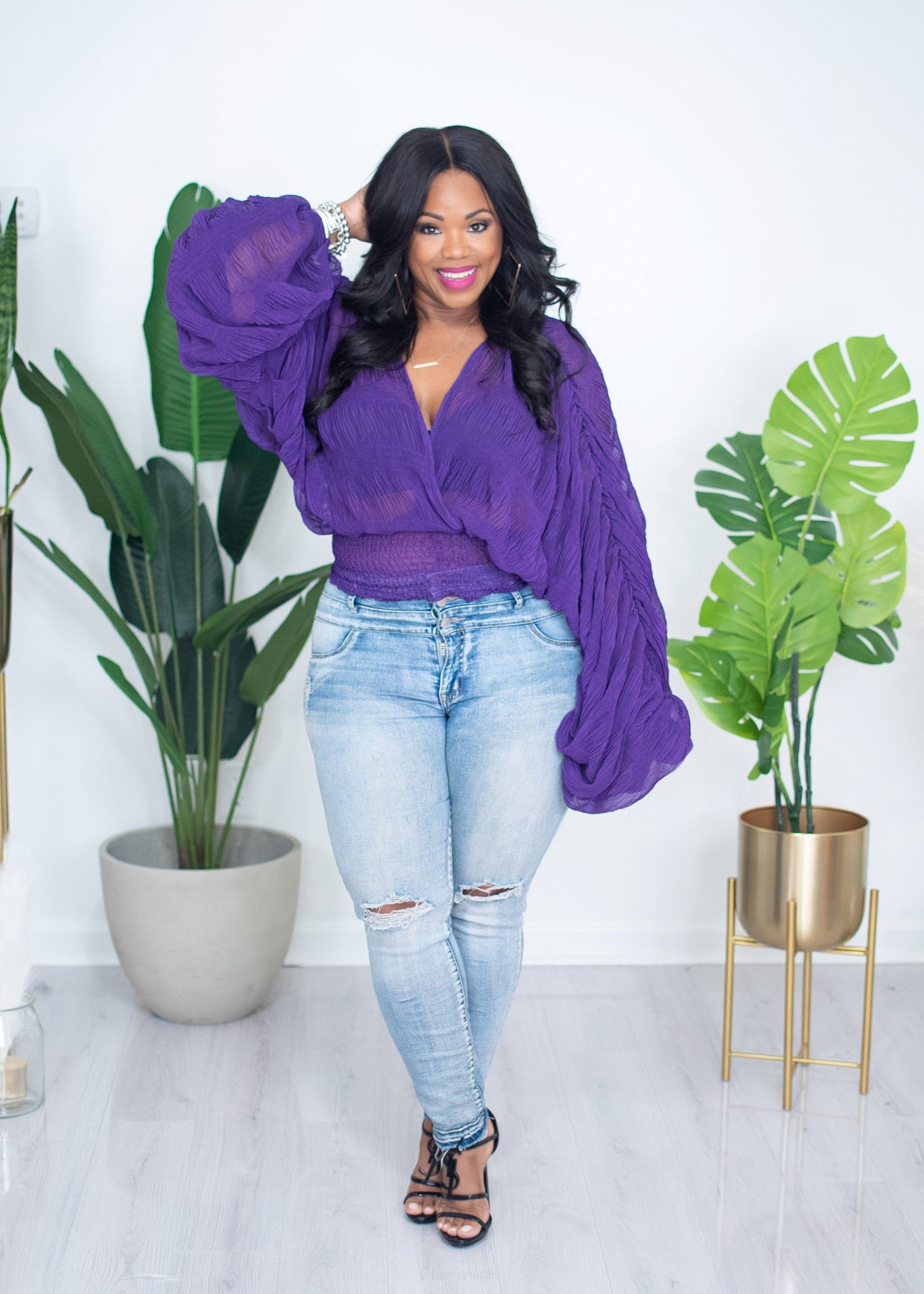 Dream | Chiffon Top {Purple} PREORDER PLEASE READ DESCRIPTION