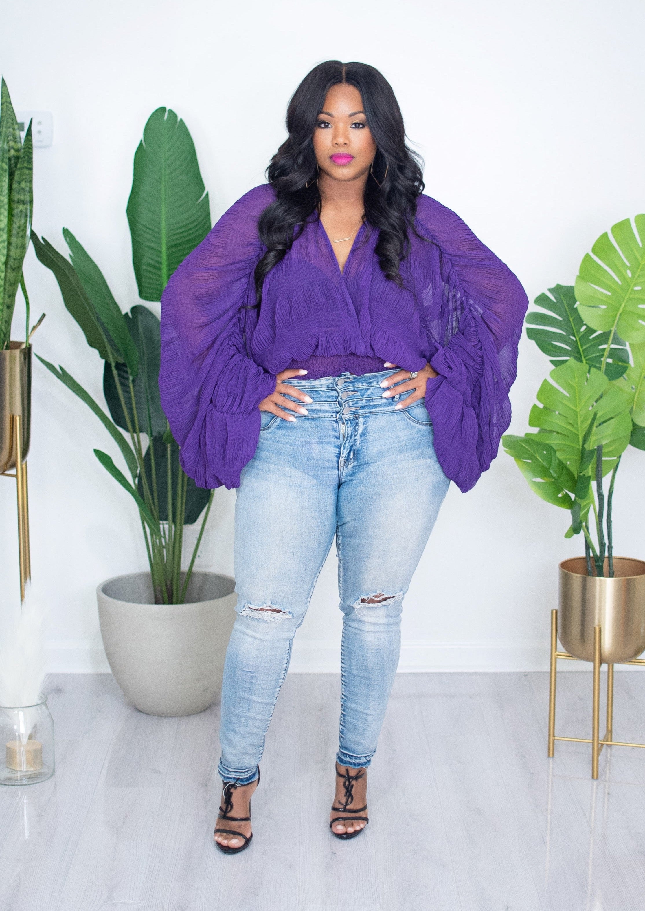 Dream | Chiffon Top {Purple} PREORDER PLEASE READ DESCRIPTION