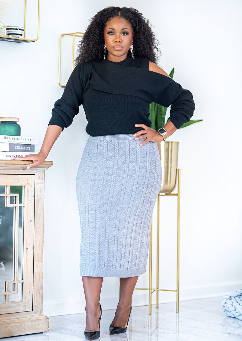 Alisha | Cutout Sweater {Black} PREORDER