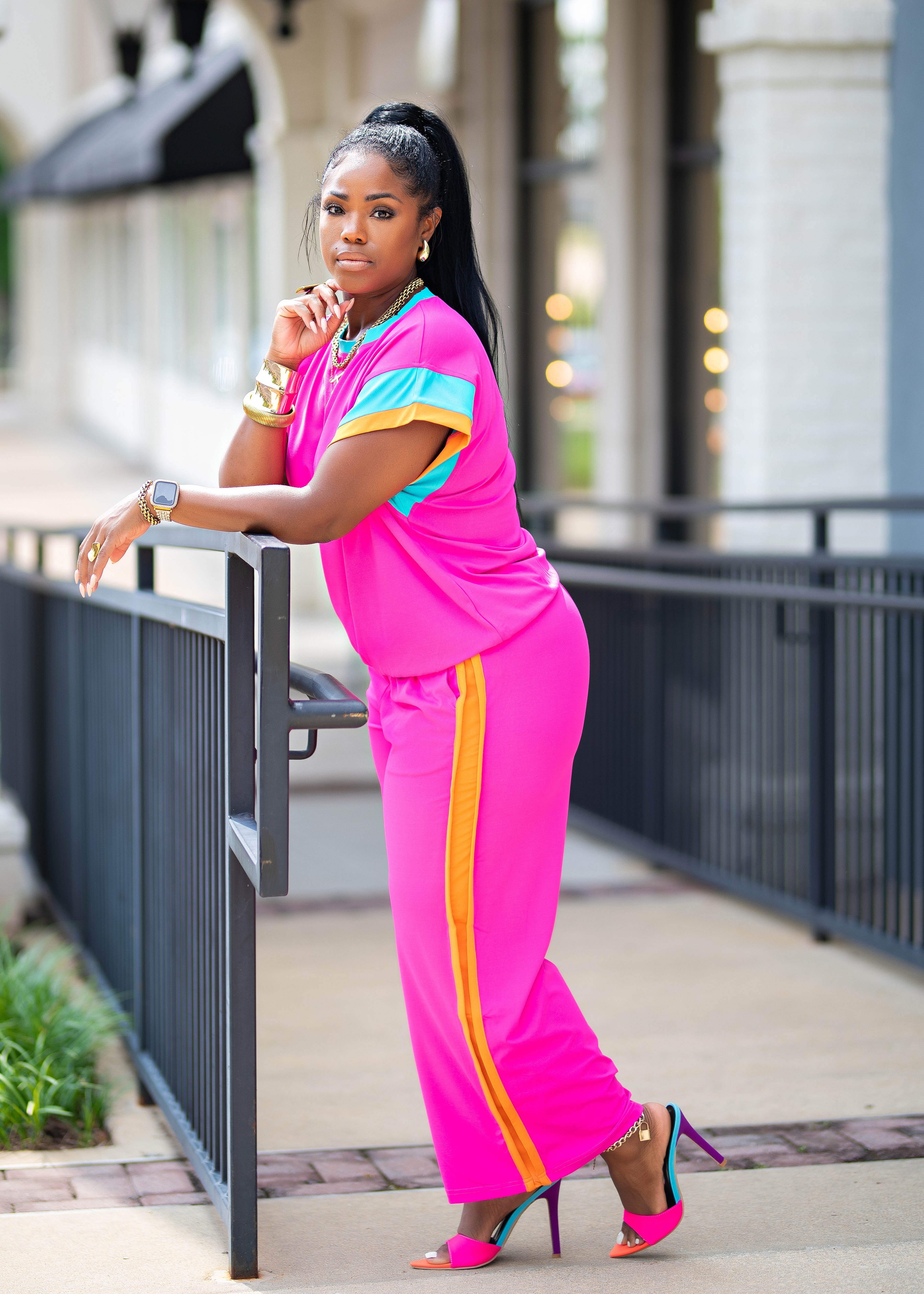 Amara | Peddle Pusher Set {Bright Pink} PLEASE READ DESCRIPTION AND NOTE SHIPPING TIME