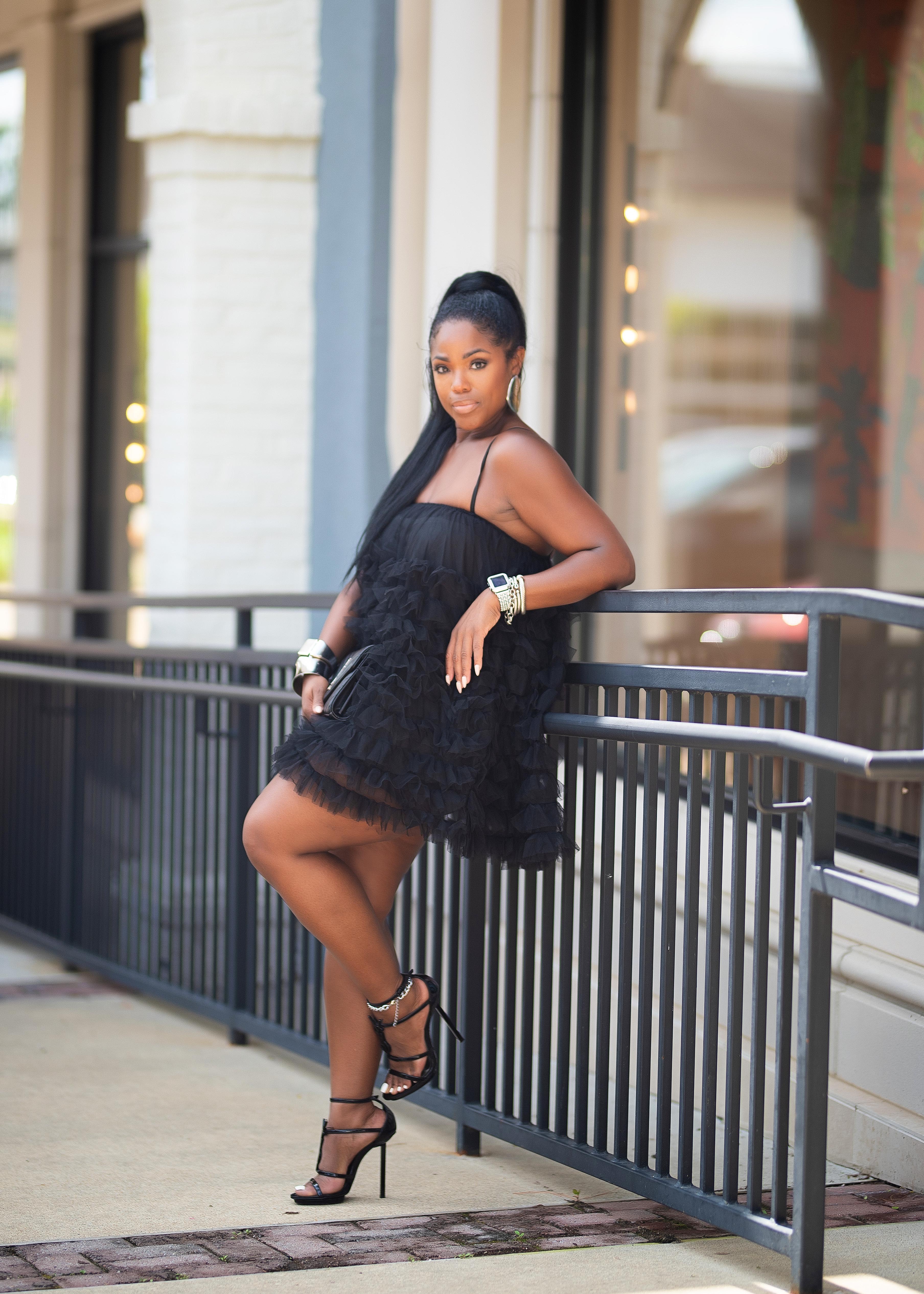 BiBi | Tulle Mini Dress {BLACK}  PLEASE READ DESCRIPTION