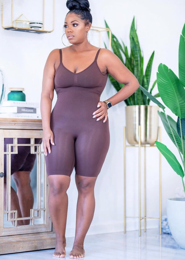 Low Back Seamless Bodysuit {Cocoa} IN STOCK