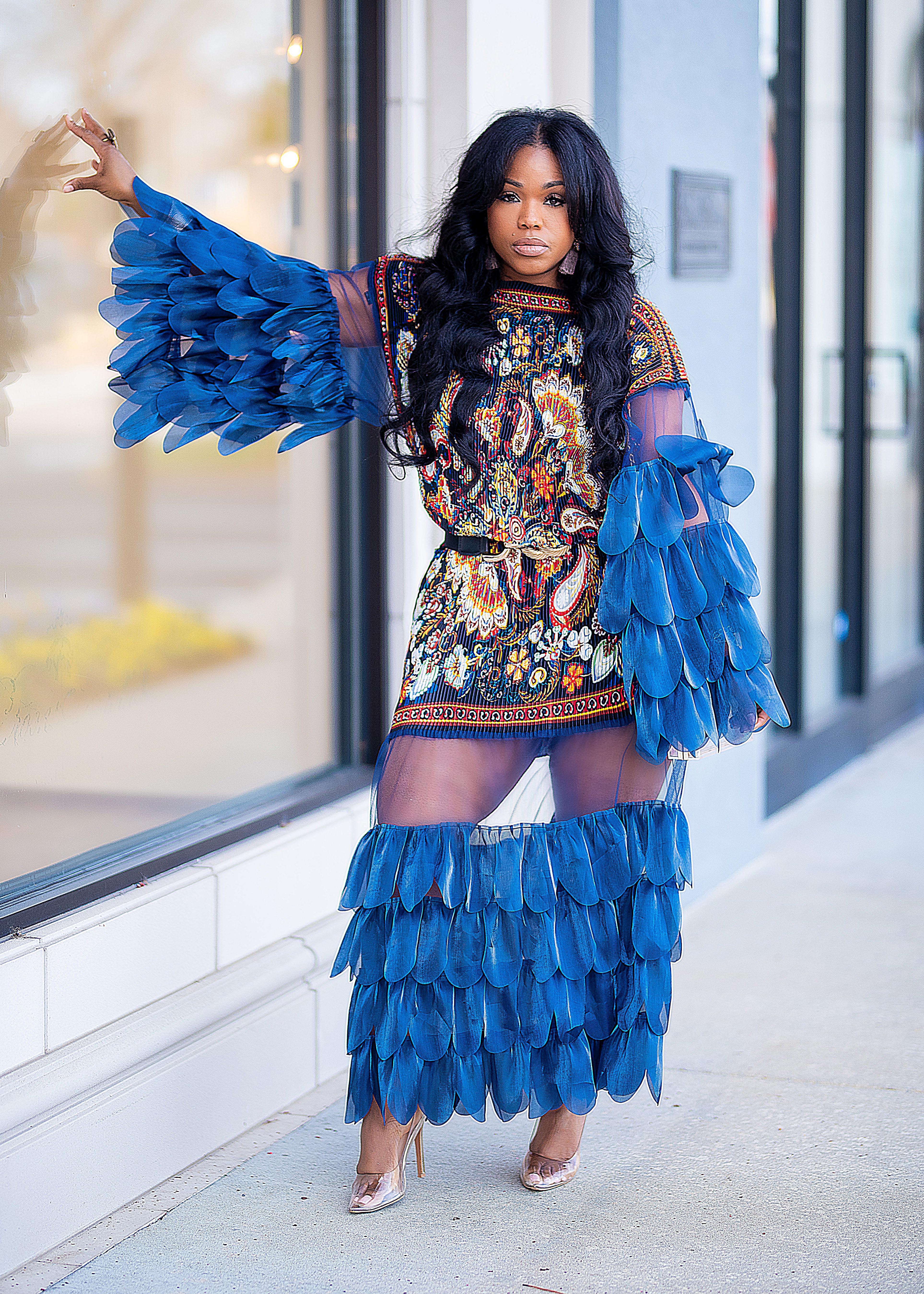 FEATHERED | Feather Layered Dress {French} PREORDER | PLEASE READ DESCRIPTION AND SHIPPING TIMES