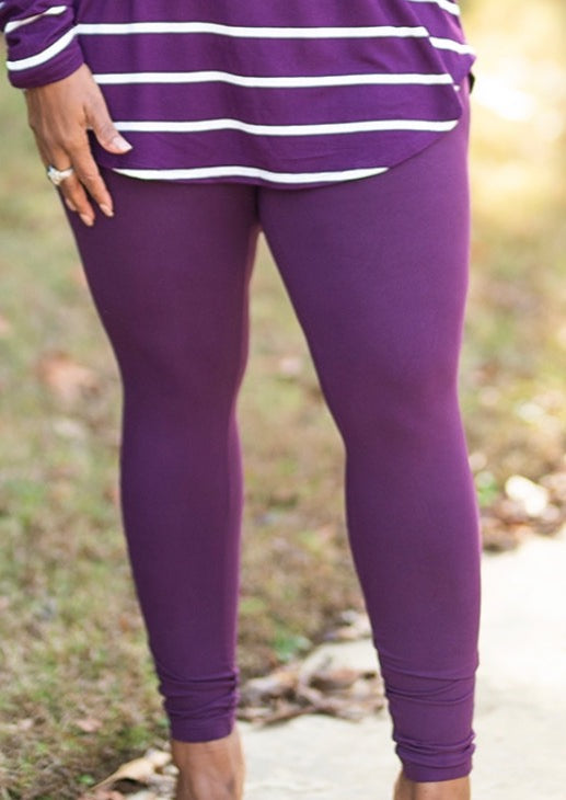 Microfiber Leggings {Eggplant}