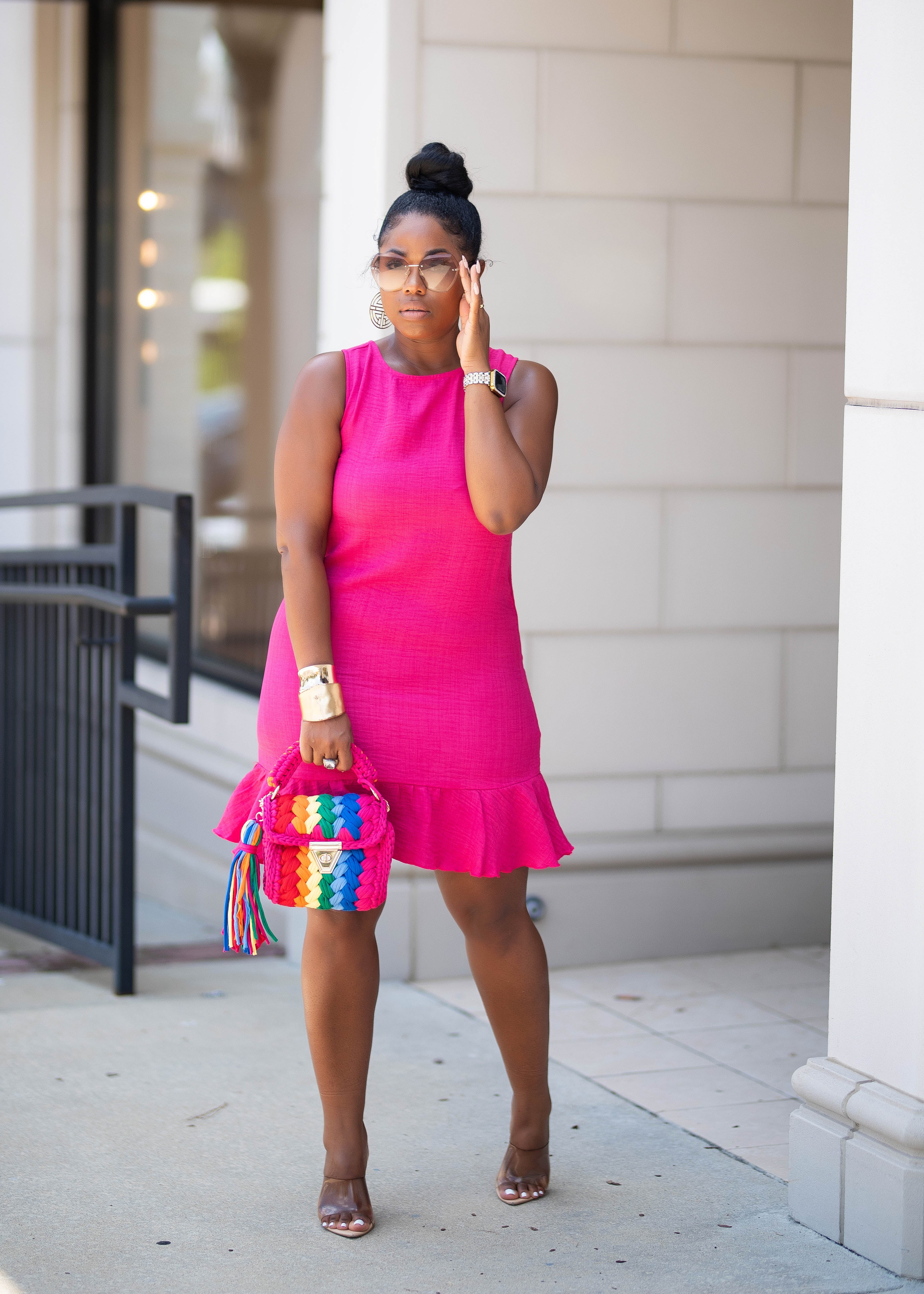 Gia | Ruffle Mini Dress {Hot Pink} PLEASE READ SHIPPING TIMES and DESCRIPTION