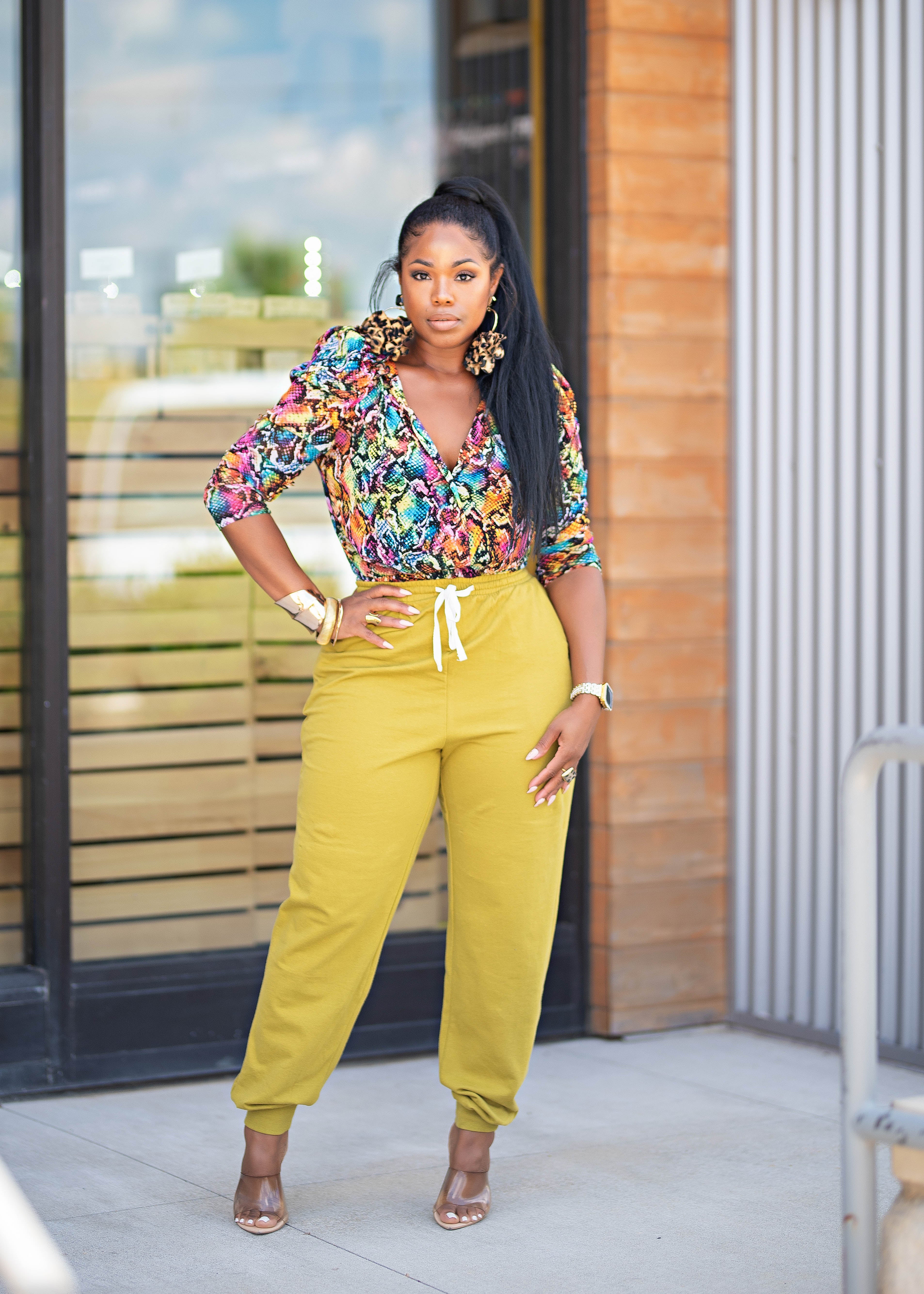 JOGGERS {MUTED LIME} PLEASE READ DESCRIPTION