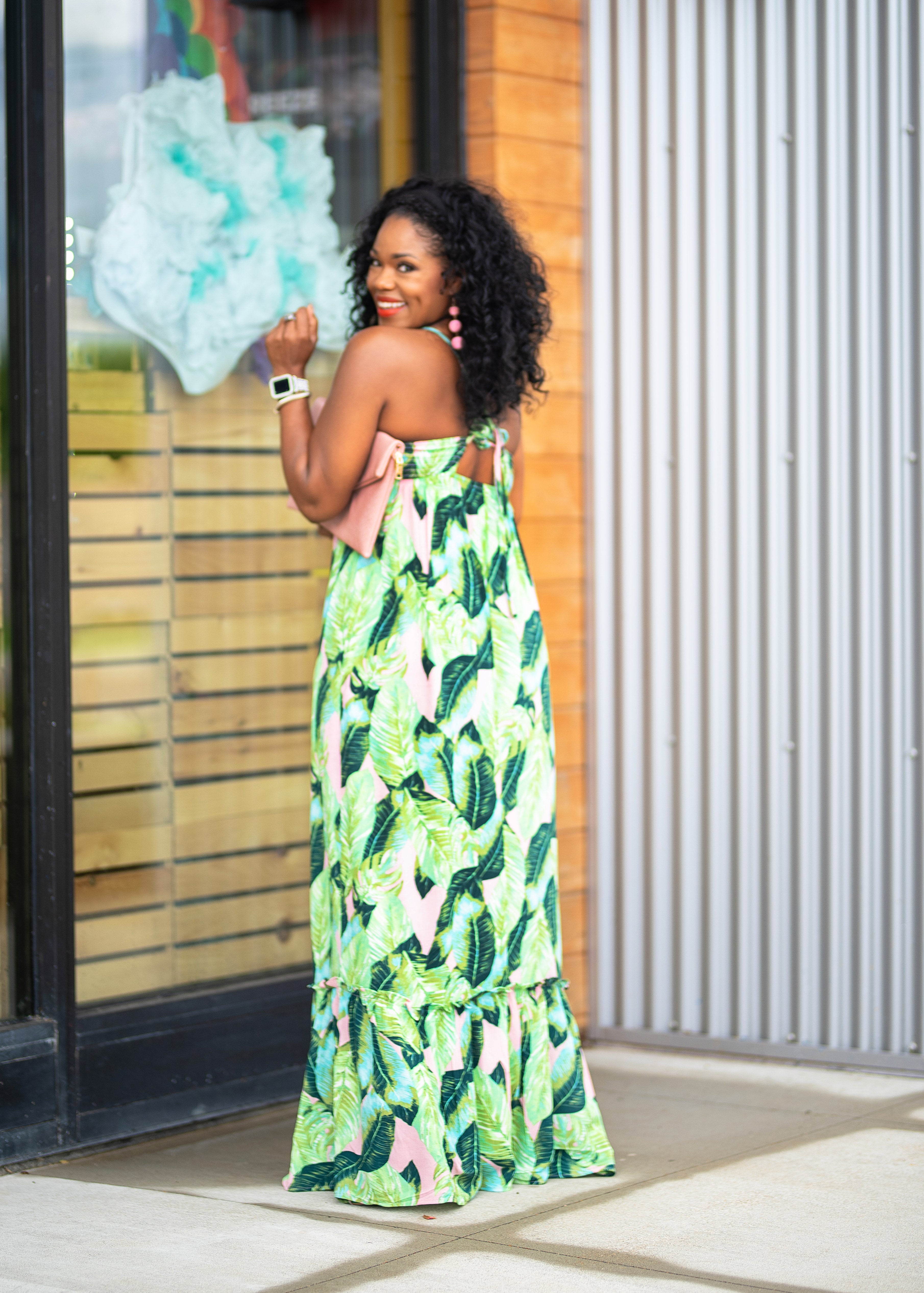 Katie | Sundress Maxi {Pink + Green} PLEASE READ DESCRIPTON