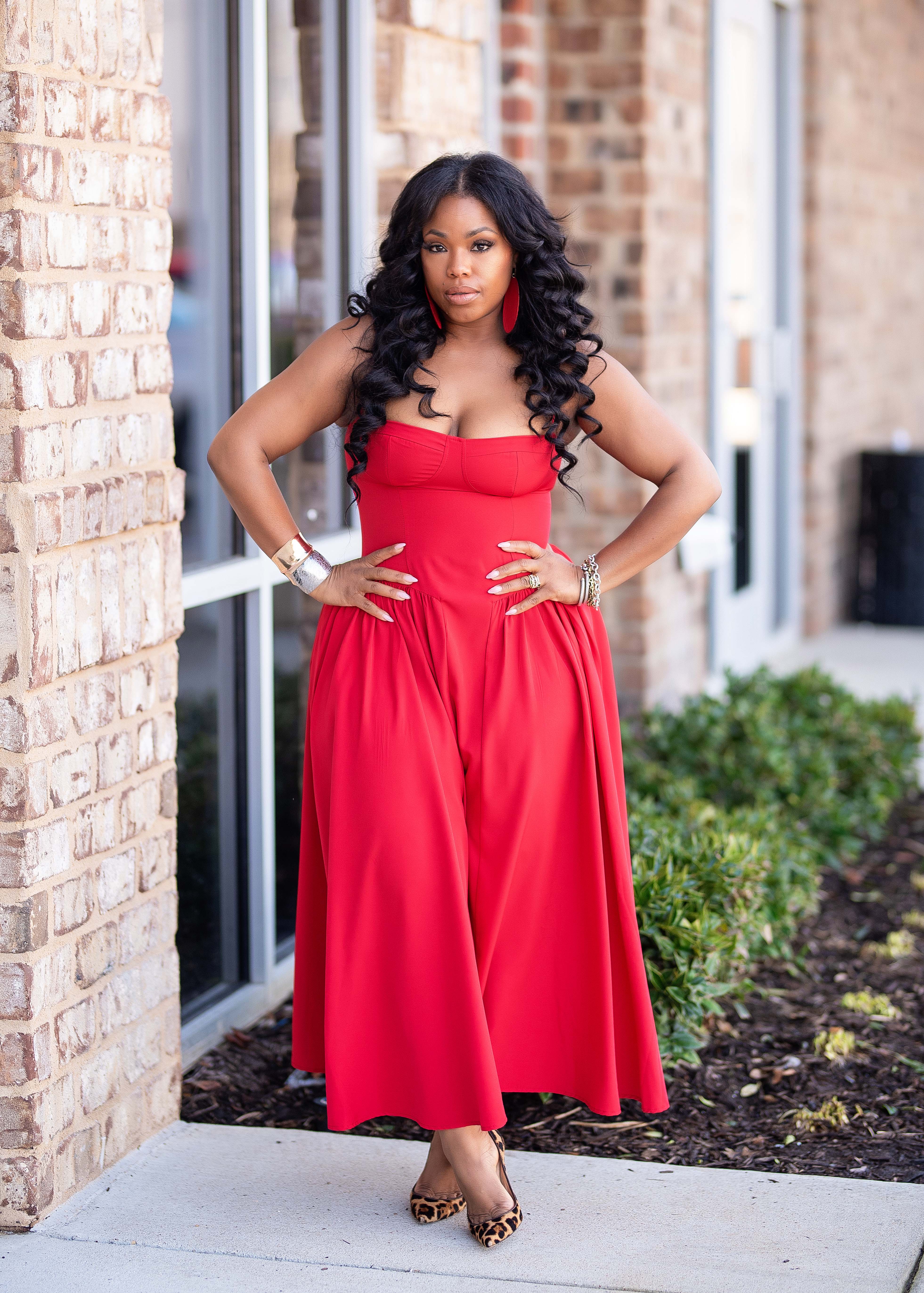 Margie | A-Line Dress {Red} PLEASE READ DESCRIPTON