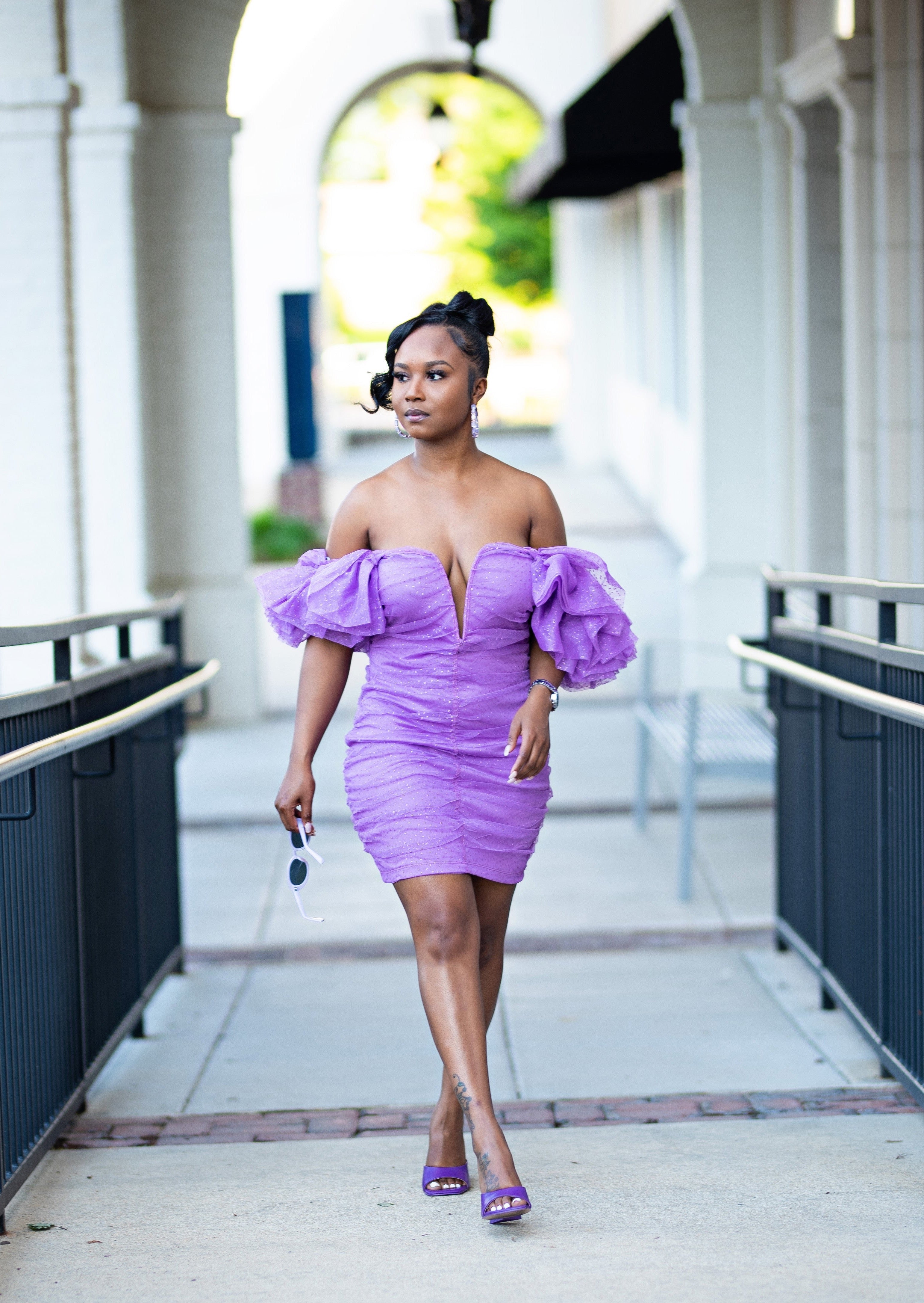 Gabby Lavender Striped Grace Dress