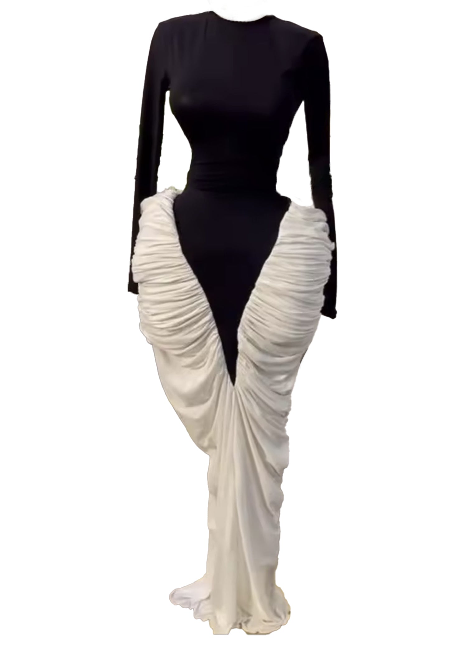 Sylvia | Bodysuit Layered Dress {Black/White} PREORDER PLEASE READ DESCRIPTION