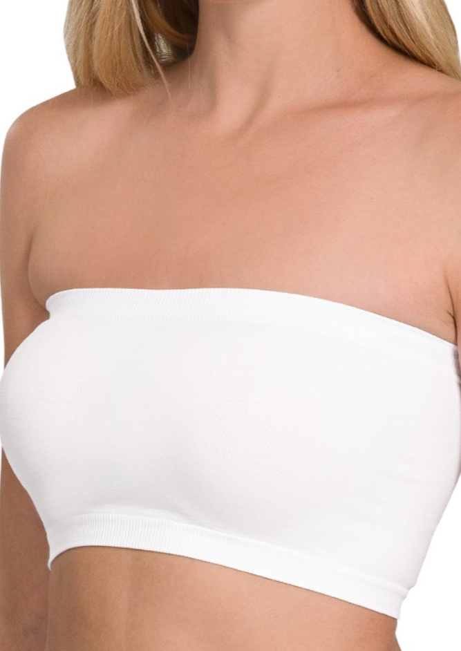 Basic Bandeau Bra {White}