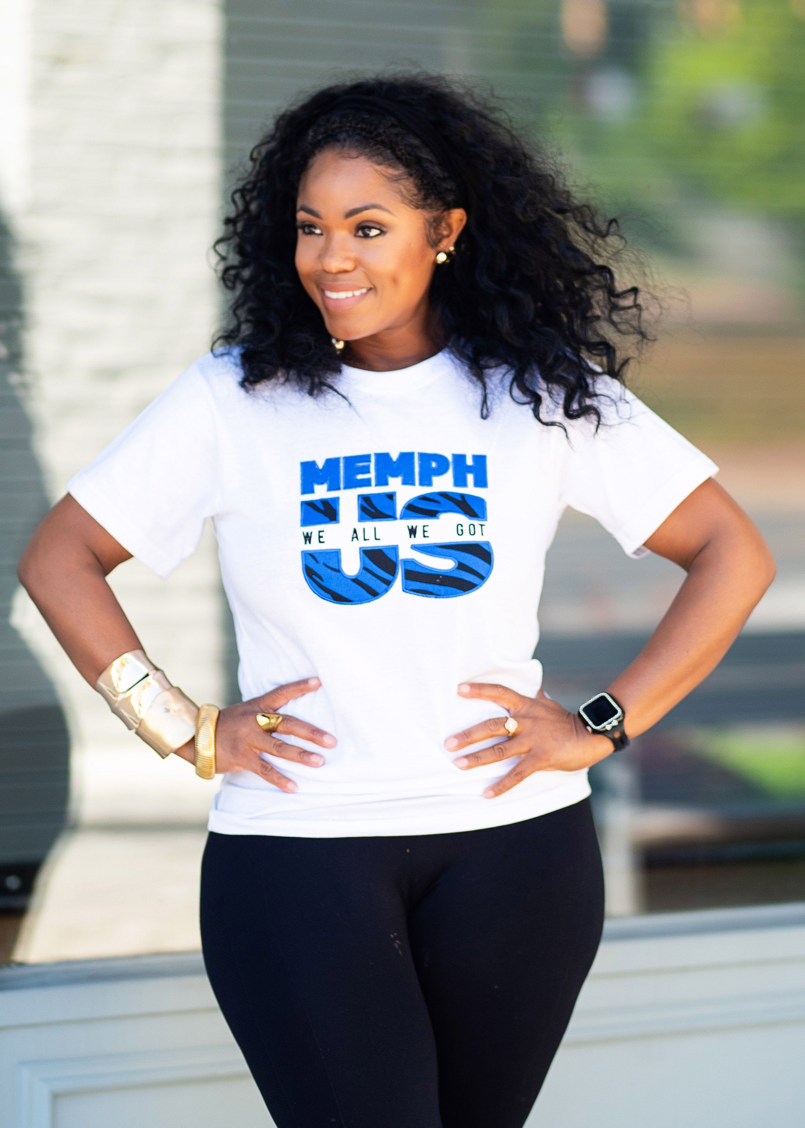 RETRO MemphUS TEE {White + Blue Tiger} PLEASE READ DESCRIPTION