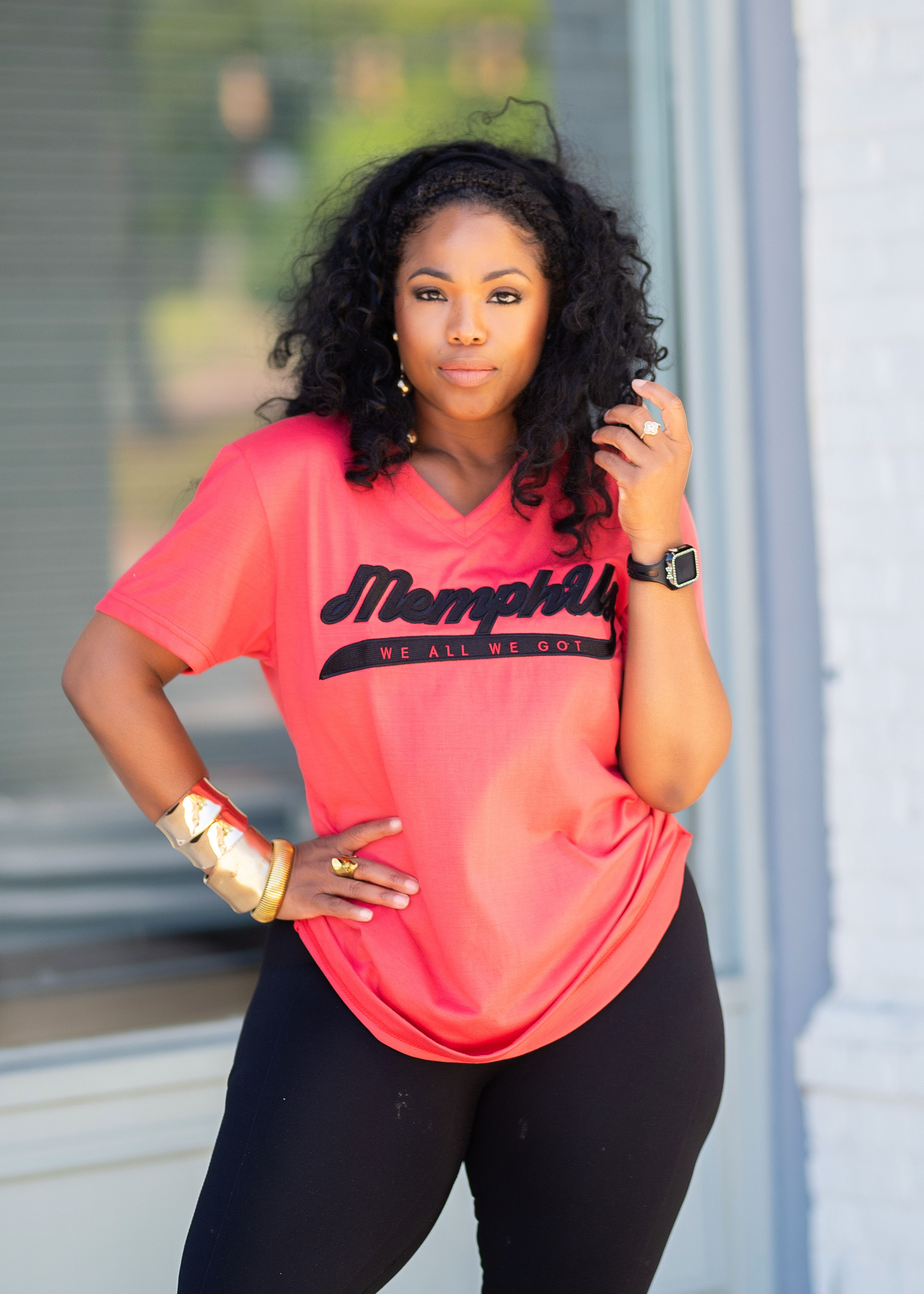 RETRO MemphUS V-NECK TEE {RED} PLEASE READ DESCRIPTION
