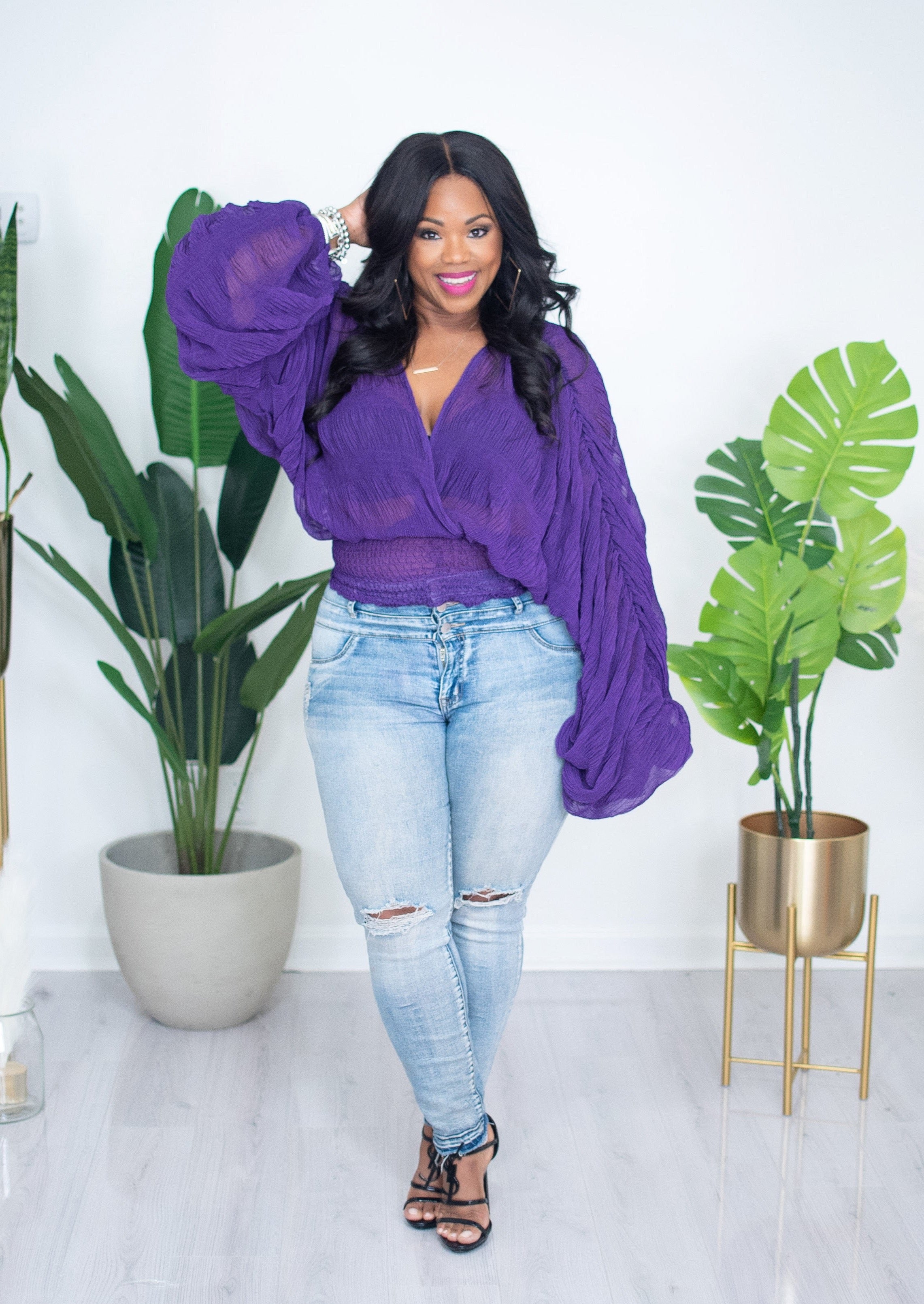 Dream | Chiffon Top {Purple} PREORDER PLEASE READ DESCRIPTION