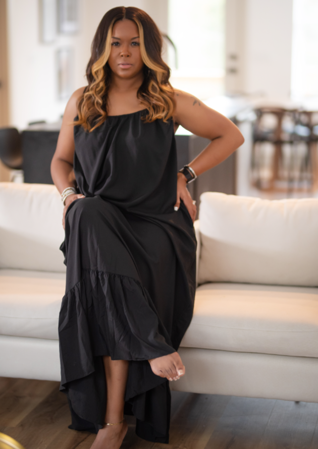 Molly | Flowy Dress {Black}